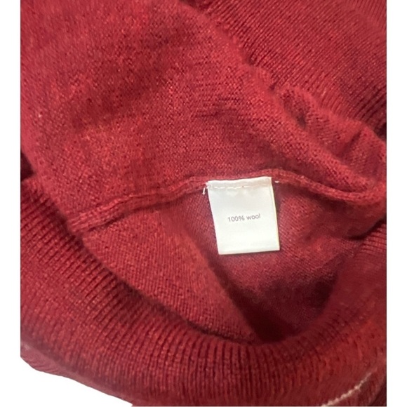 Black Saks Fifth Avenue 100% Wool 1/4 Zip Sweater Size Large AC1 - Picture 4 of 4